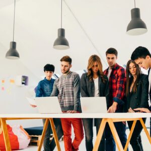 Start-up Development Team Collaborating.